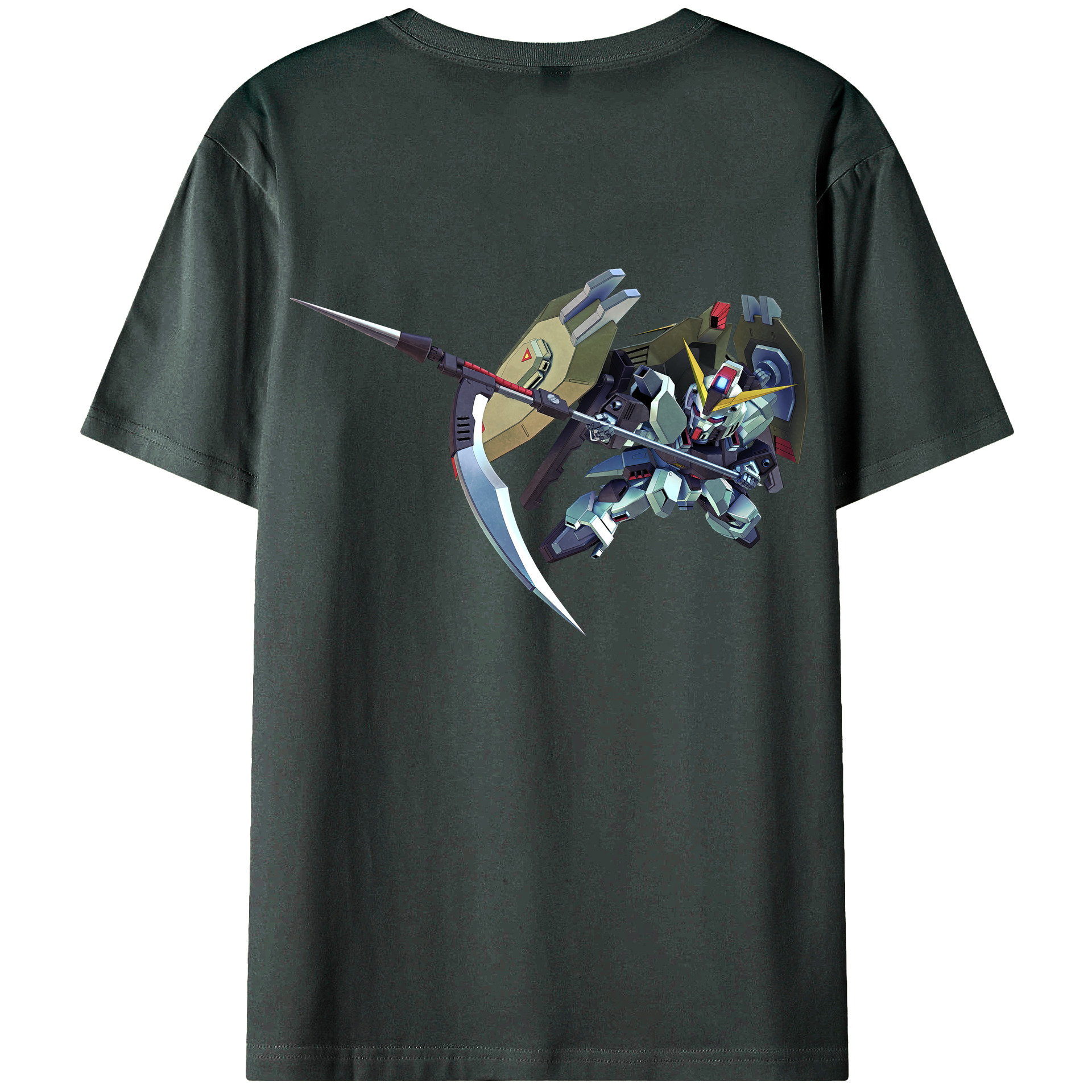 （画像用） 機動戦士ガンダム Mobile Suit Gundam 綿100％ メンズ半袖Tシャツ（バックプリント） 通気性